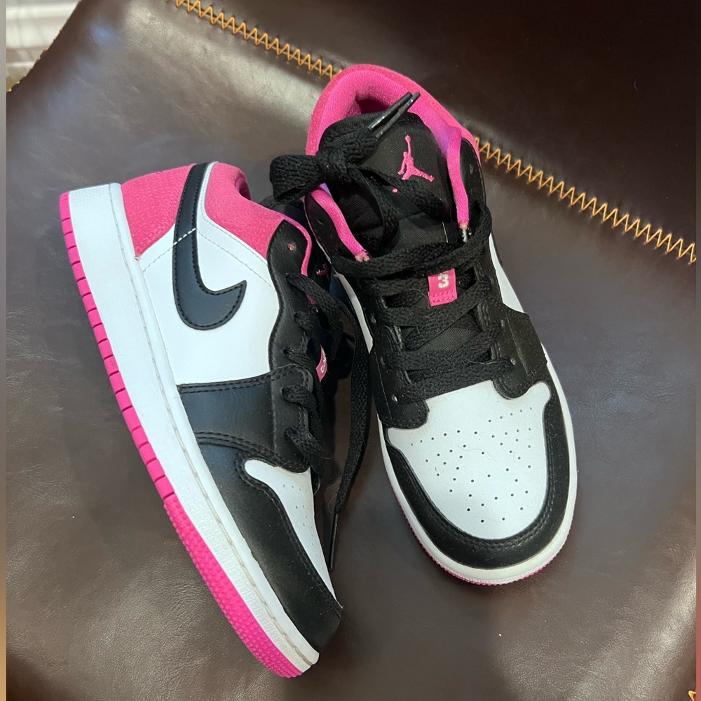 Nike Jordans Pink Black White, Youth Size 4